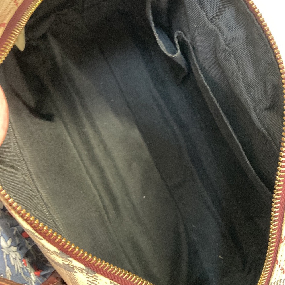 Burberry Nova plaid tweed and leather bag - Picture 8 of 10